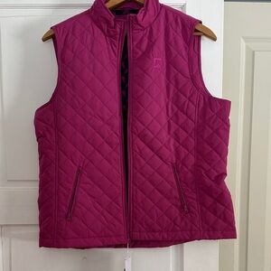 Women's Fuchsia Quilted Vest